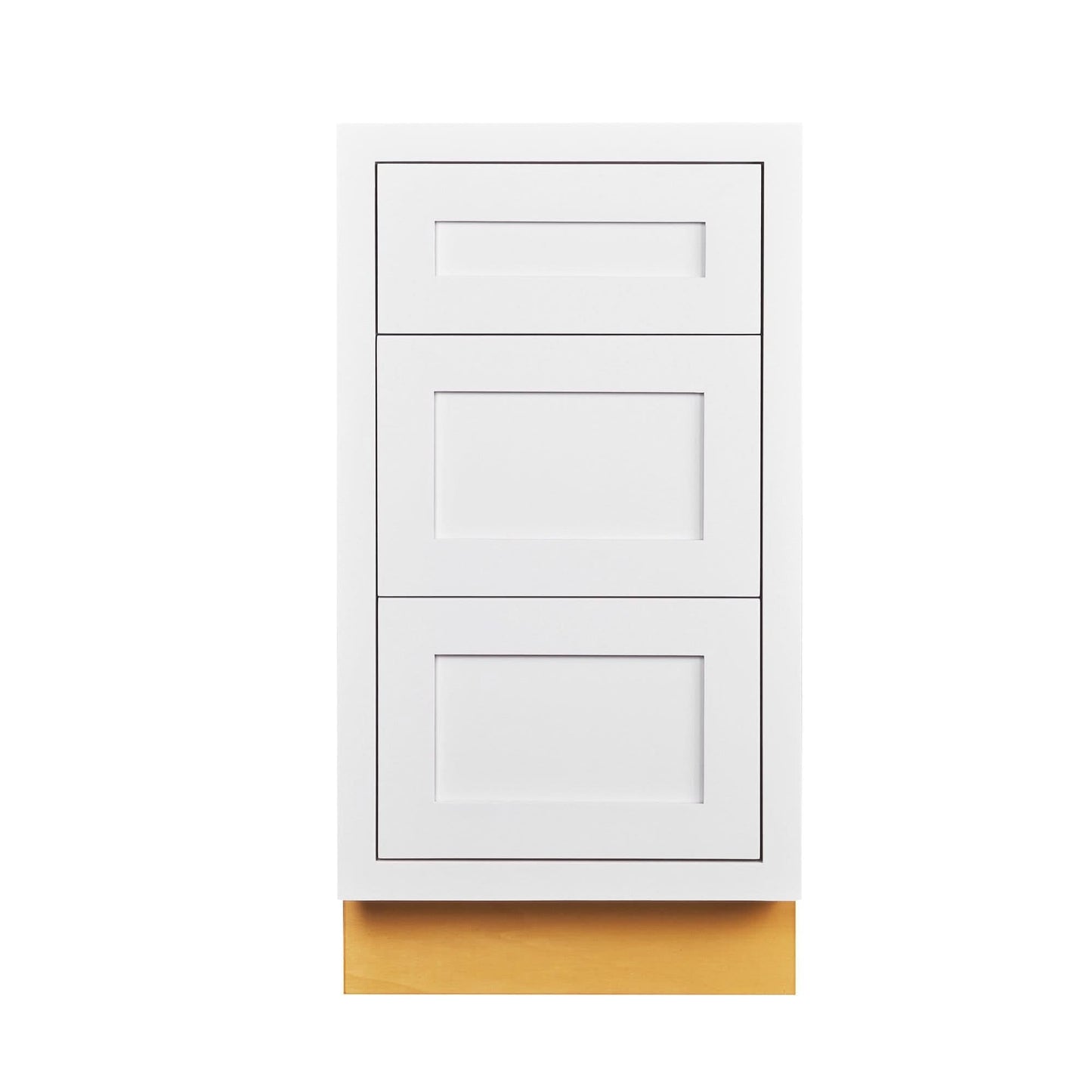 Snow White Shaker Inset Drawer Base Cabinet - 12", 15", 18", 21", 24" & 27"