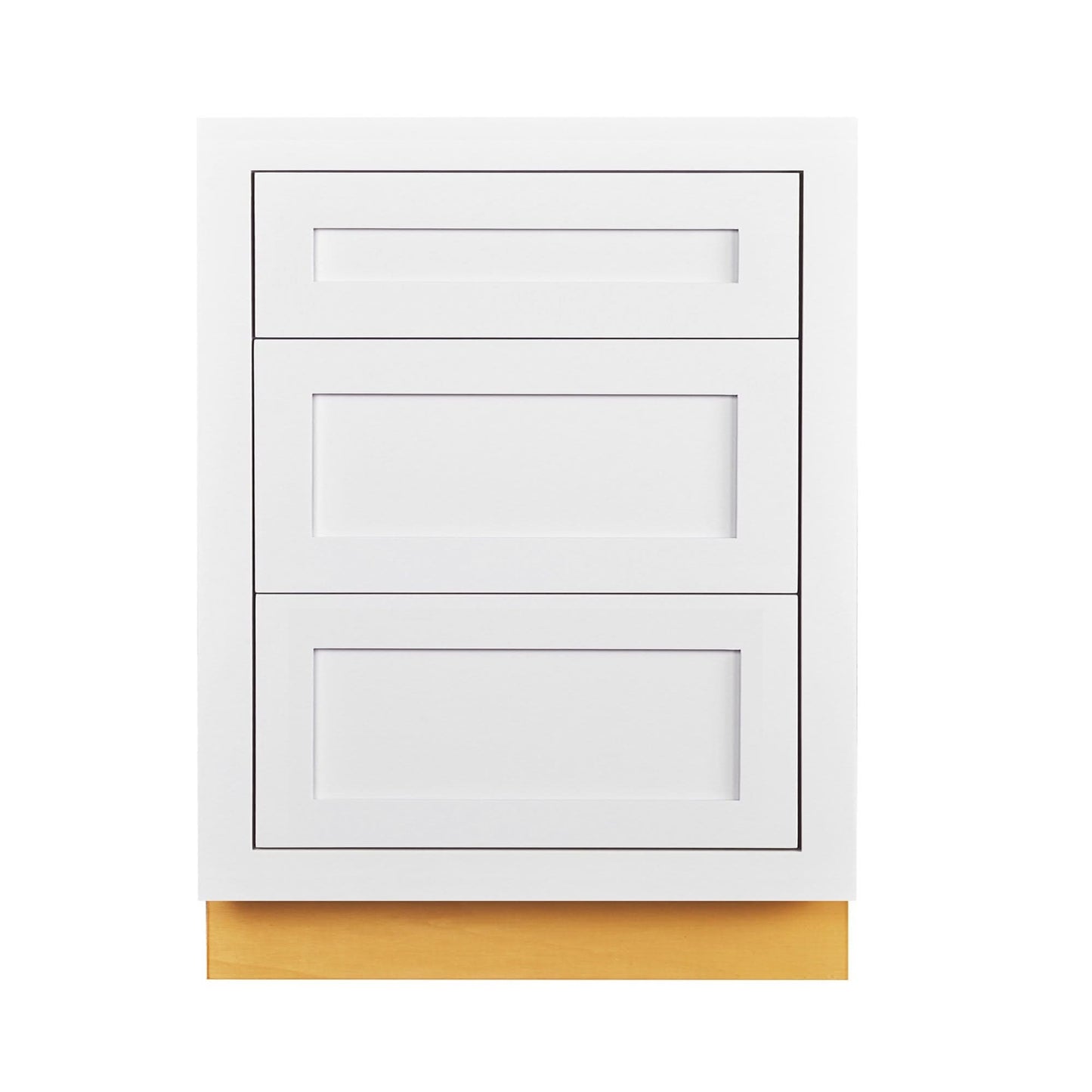 Snow White Shaker Inset Drawer Base Cabinet - 12", 15", 18", 21", 24" & 27"