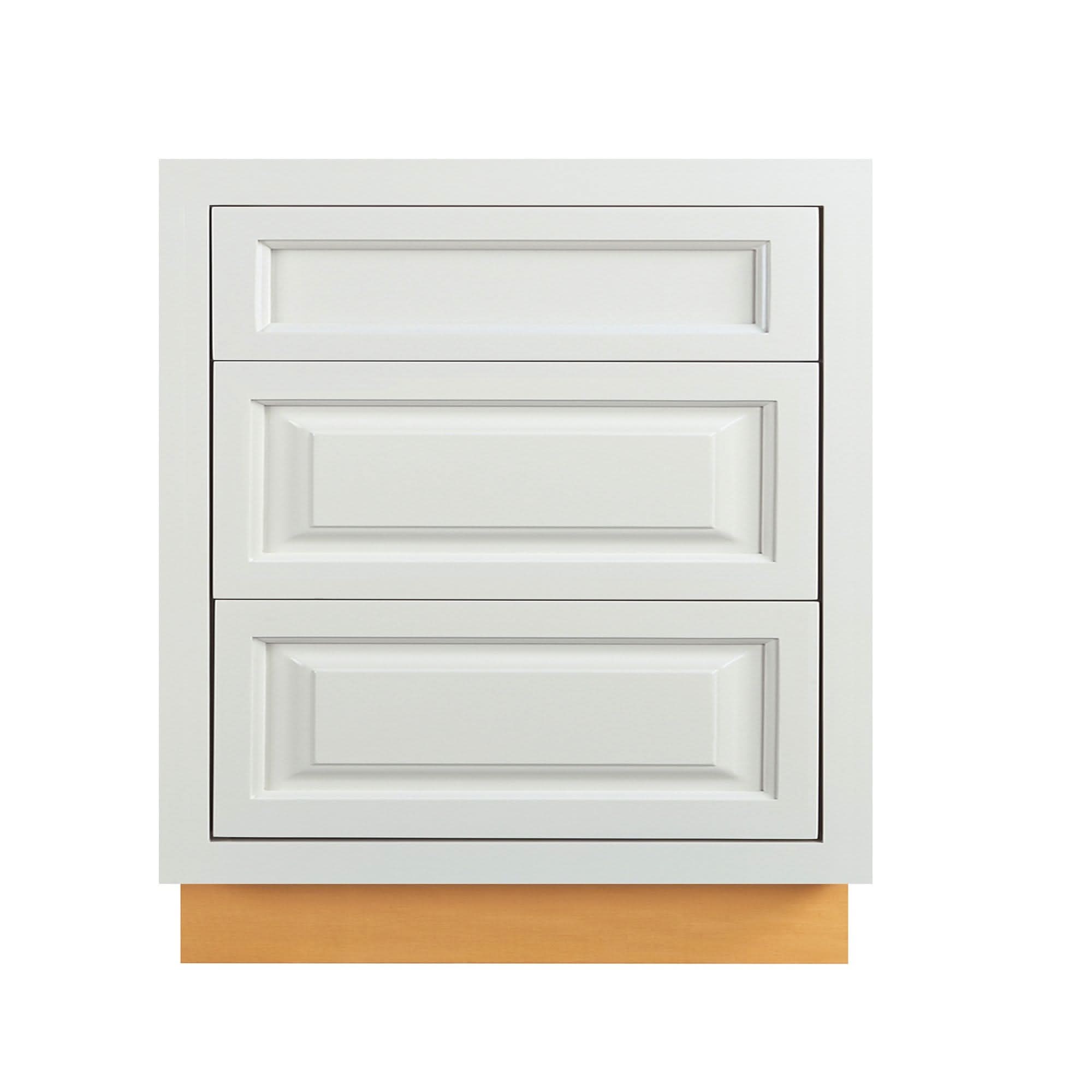 Vintage White Raised Panel Inset Drawer Base Cabinet - 12