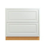 Inset Drawer Base Vintage White Raised Panel Inset Drawer Base Cabinet - Two Drawers - 3 ...