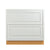 Vintage White Raised Panel Inset Drawer Base Cabinet - Two Drawers - 36"