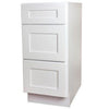 Drawer Base Cabinet White Shaker 3 Drawer Base Cabinet 12", 15", 18", 21", 24", 27", 30", 36" Inset Kitchen Cabinets