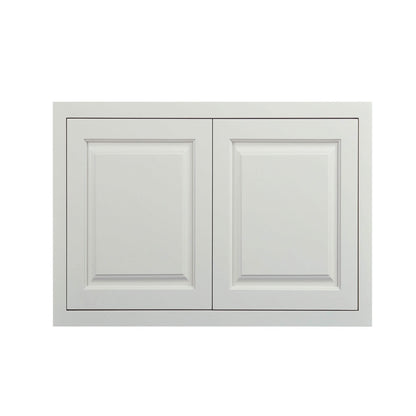 30" Wide Bridge Vintage White Inset Wall Cabinet - Double Door 12", 15", 18", 21"& 24" Tall