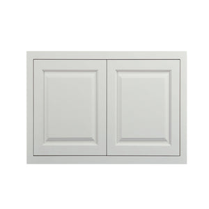 30" Wide Bridge Vintage White Inset Wall Cabinet - Double Door 12", 15", 18", 21"& 24" Tall