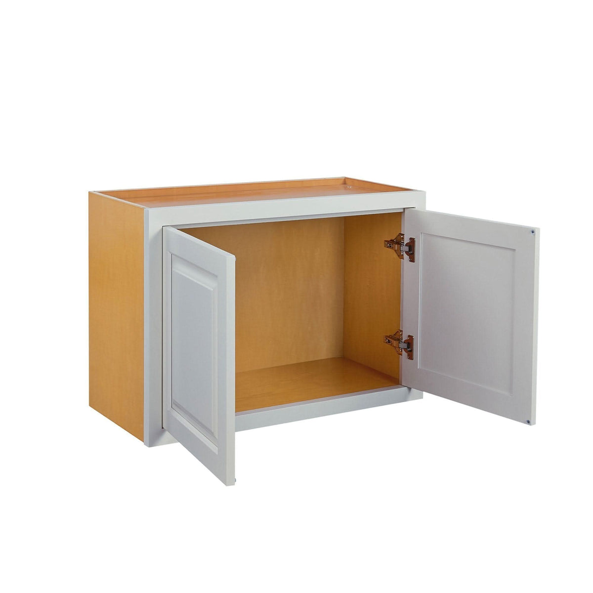 30" Wide Bridge Vintage White Inset Wall Cabinet - Double Door 12", 15", 18", 21"& 24" Tall