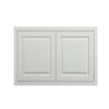 30" Wide Bridge Vintage White Inset Wall Cabinet - Double Door 12", 15", 18", 21"& 24" Tall