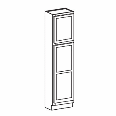 84" Tall Pantry White Shaker 1/2" Overlay Cabinet Available 18", 24" & 30" Wide