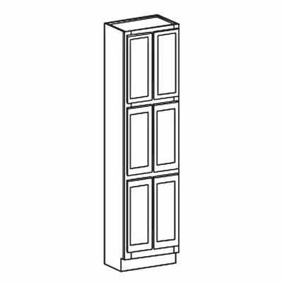 84" Tall Pantry White Shaker 1/2" Overlay Cabinet Available 18", 24" & 30" Wide