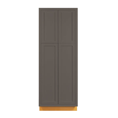 Pantry Dark Gray Inset Shaker Cabinet 84" Tall 24', 30 & 36" Wide
