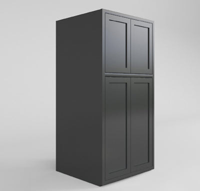 Pantry Dark Gray Inset Shaker Cabinet 93" Tall 24", 30" & 36" Wide