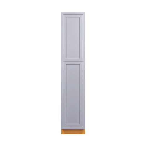 Pantry Light Gray Inset Shaker Cabinet 93" Tall 18' Wide