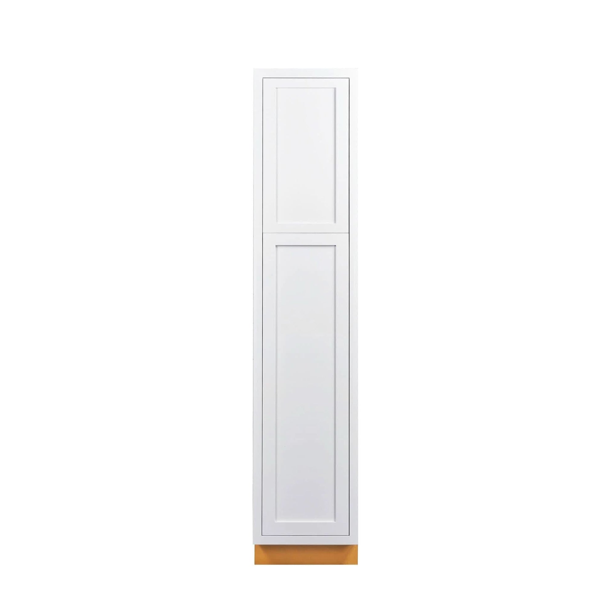 Pantry Snow White Inset Shaker Cabinet 84" Tall 18' Wide