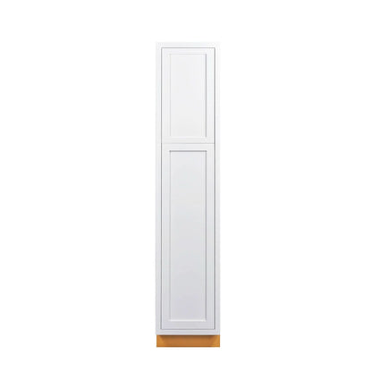 Pantry Snow White Inset Shaker Cabinet 84" Tall 18' Wide