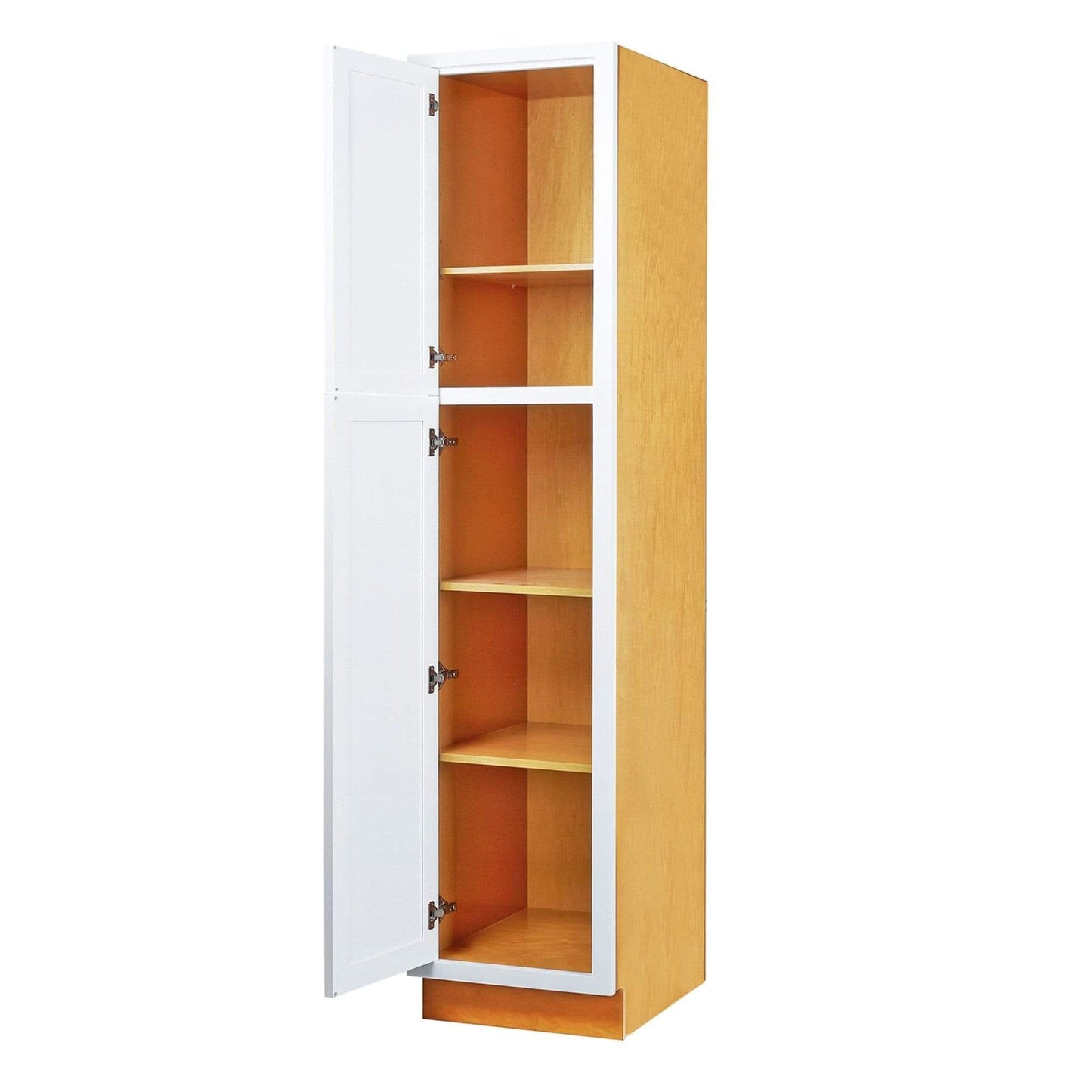 Pantry  84" Tall 18' Wide Snow White Inset Shaker Cabinet