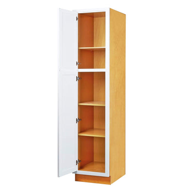 Pantry  84" Tall 18' Wide Snow White Inset Shaker Cabinet