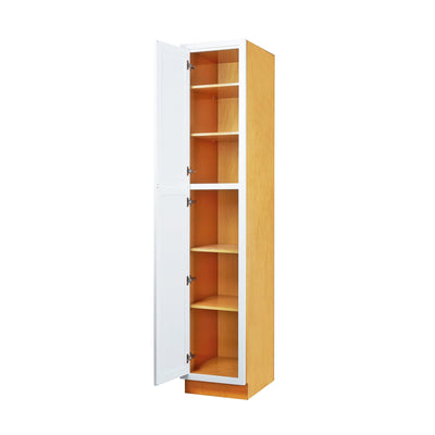 Pantry 93" Tall 18' Wide Snow White Inset Shaker Cabinet