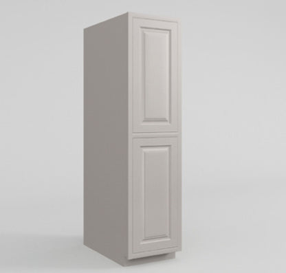 Pantry Vintage White Inset Raised Panel Cabinet 84" Tall 18' Wide