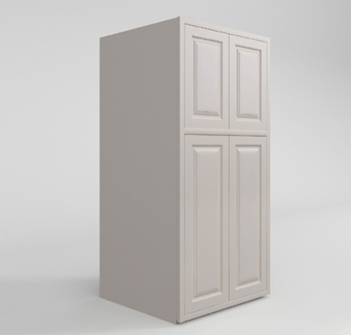 Pantry Vintage White Inset Raised Panel Cabinet 84" Tall 24', 30" & 36" Wide