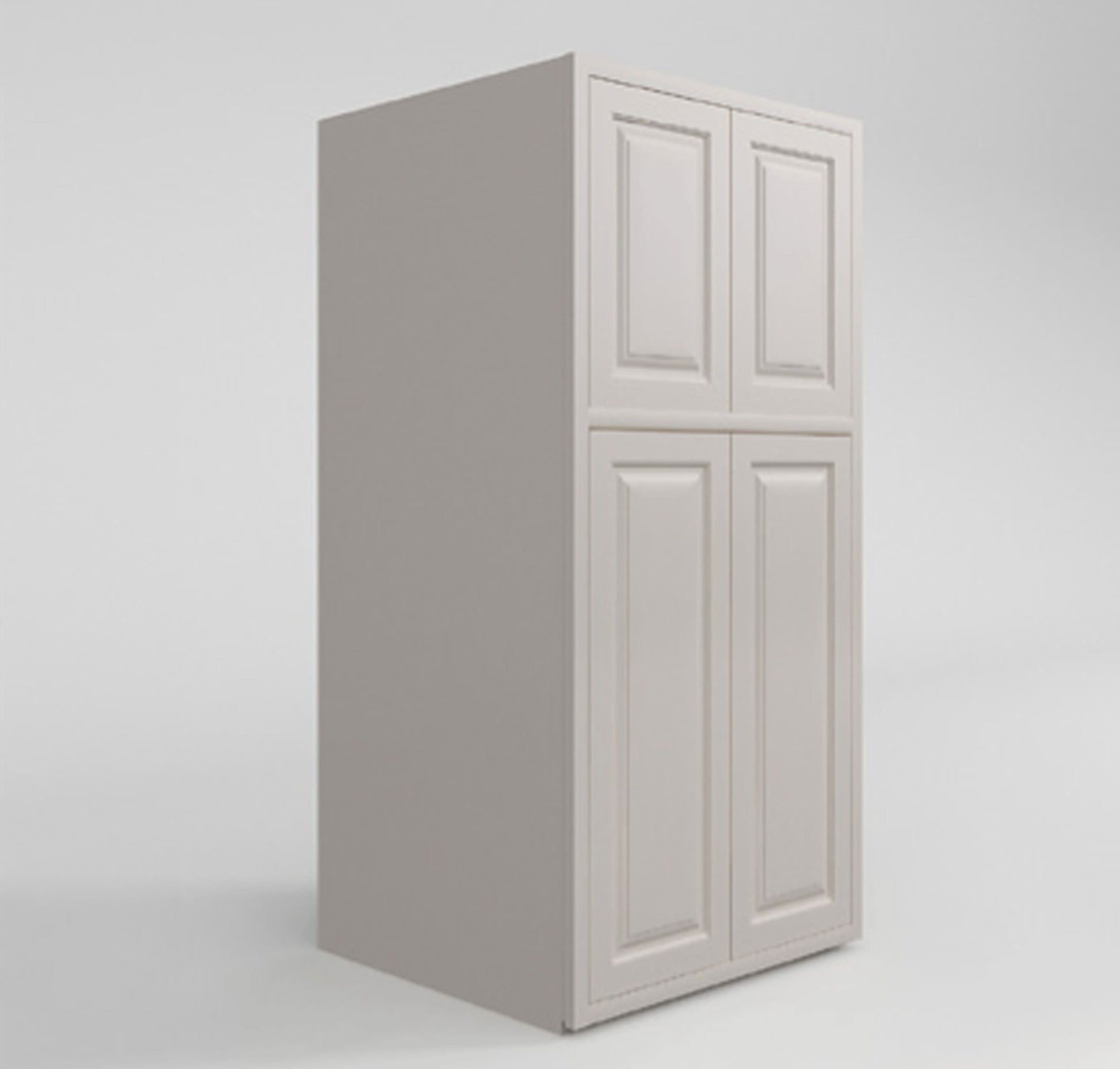 Pantry Vintage White Inset Raised Panel Cabinet 84" Tall 24', 30" & 36" Wide