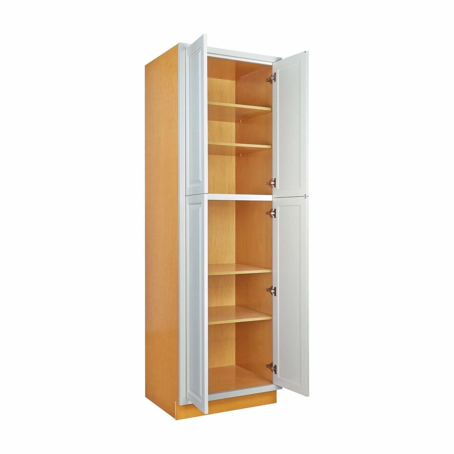 Pantry Vintage White Inset Raised Panel Cabinet 84" Tall 24', 30" & 36" Wide