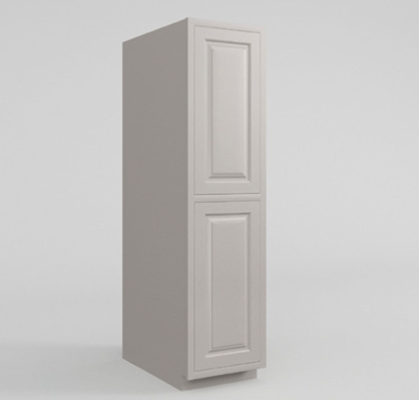 Pantry Vintage White Inset Raised Panel Cabinet 93" Tall 18' Wide