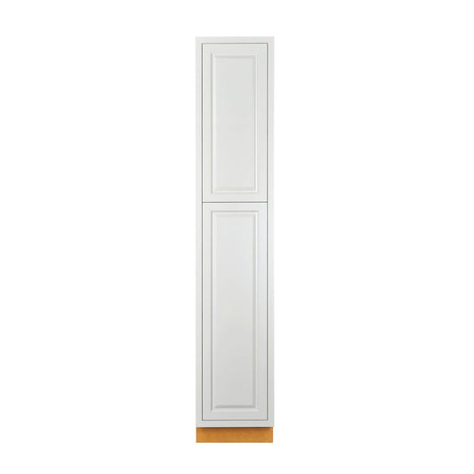 Pantry Vintage White Inset Raised Panel Cabinet 93" Tall 18' Wide