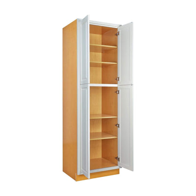 Pantry Vintage White Inset Raised Panel Cabinet 93" Tall 24', 30" & 36" Wide