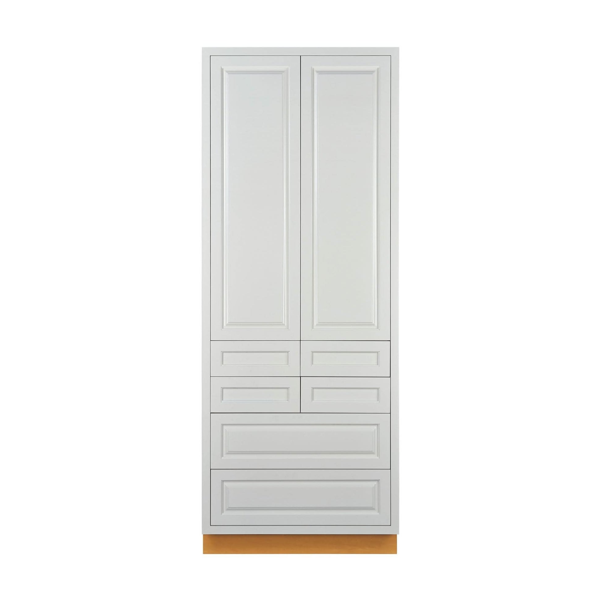 Pantry Cabinet PDC3693 Pantry Drawer Cabinet Vintage White Inset Raised Panel Cabinets - 36"Wide 93" Tall D5PDC3693 Inset Kitchen Cabinets