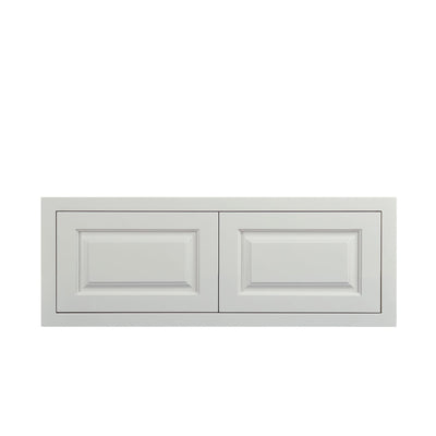Wall Cabinet 36" Wide 24" Deep Vintage White Inset Raised Panel Refrigerator Wall Cabinet - Double Door D5W361224 Inset Kitchen Cabinets