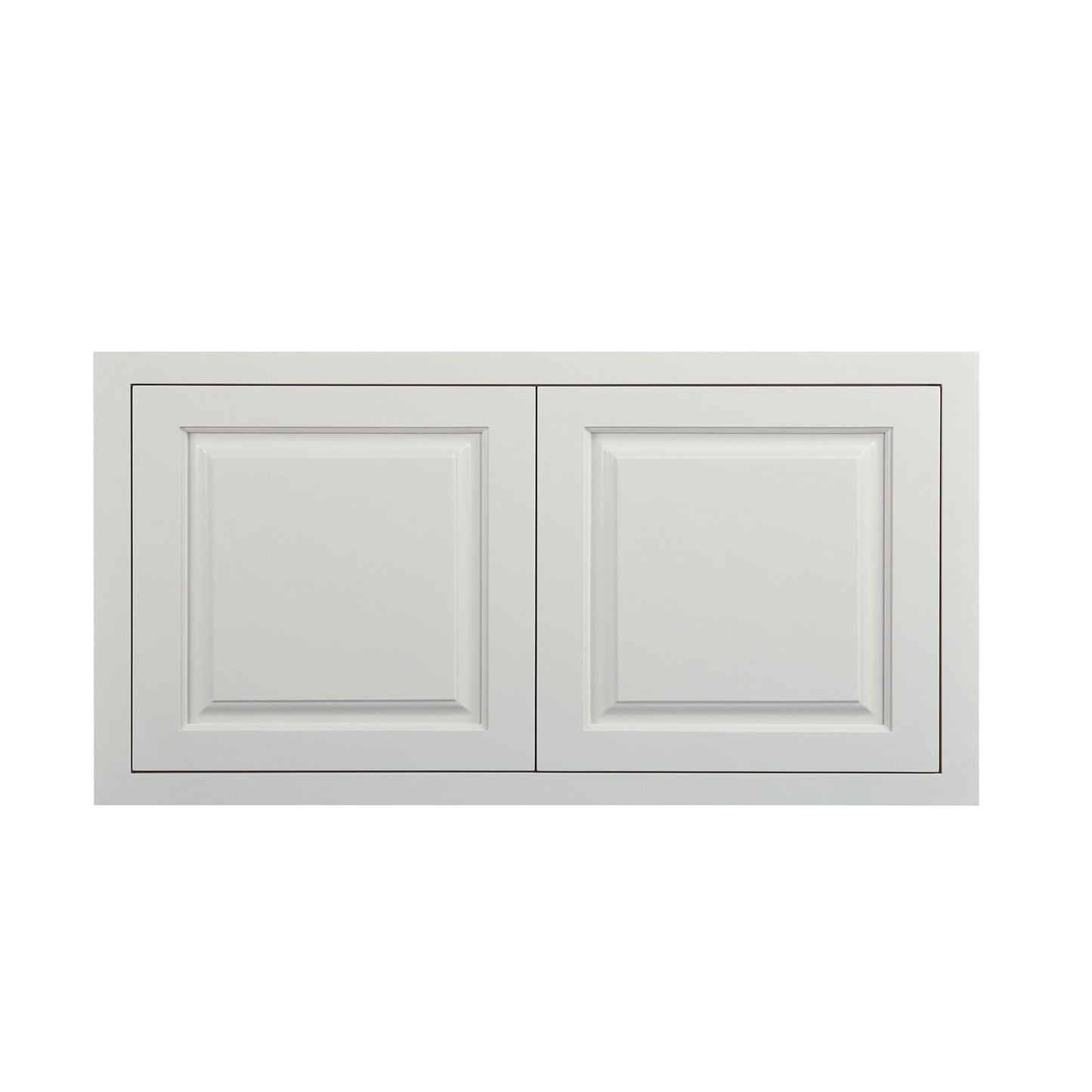 Wall Cabinet 36" Wide 24" Deep Vintage White Inset Raised Panel Refrigerator Wall Cabinet - Double Door D5W361524 Inset Kitchen Cabinets