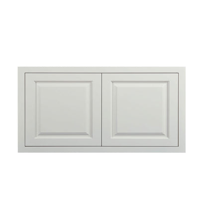Wall Cabinet 36" Wide 24" Deep Vintage White Inset Raised Panel Refrigerator Wall Cabinet - Double Door D5W361524 Inset Kitchen Cabinets