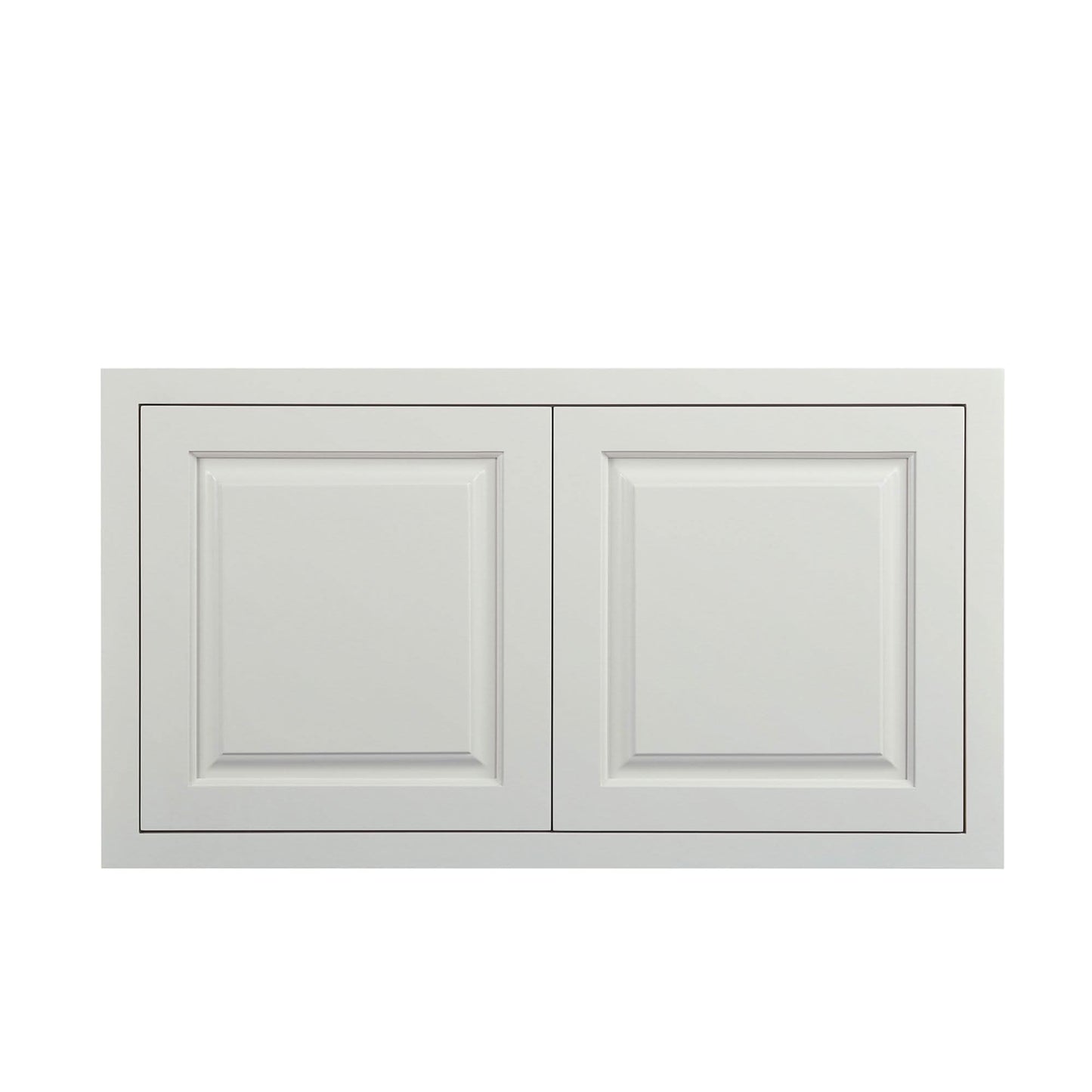 Wall Cabinet 36" Wide 24" Deep Vintage White Inset Raised Panel Refrigerator Wall Cabinet - Double Door D5W361824 Inset Kitchen Cabinets
