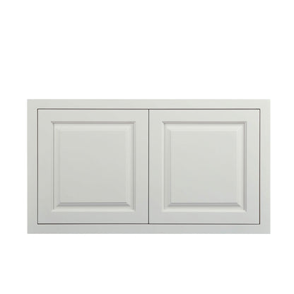 Wall Cabinet 36" Wide 24" Deep Vintage White Inset Raised Panel Refrigerator Wall Cabinet - Double Door D5W361824 Inset Kitchen Cabinets