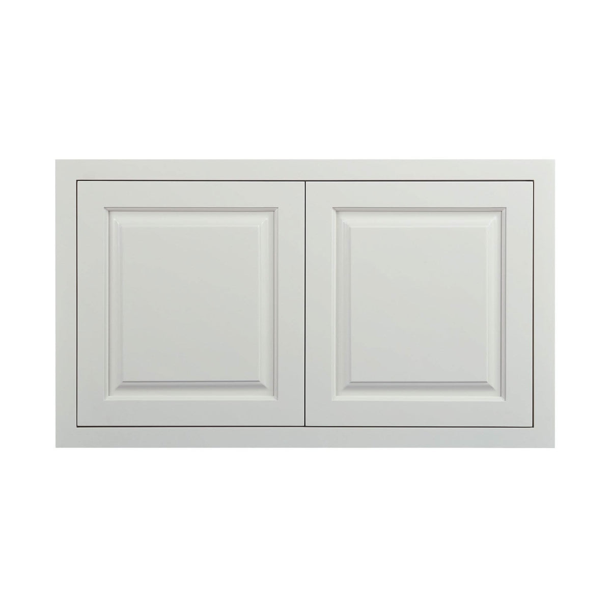 Wide Bridge Vintage White Inset Raised Panel Wall Cabinet - Double Door 12", 15", 18", 21"& 24" Tall