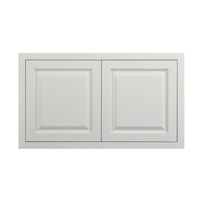 Wide Bridge Vintage White Inset Raised Panel Wall Cabinet - Double Door 12", 15", 18", 21"& 24" Tall