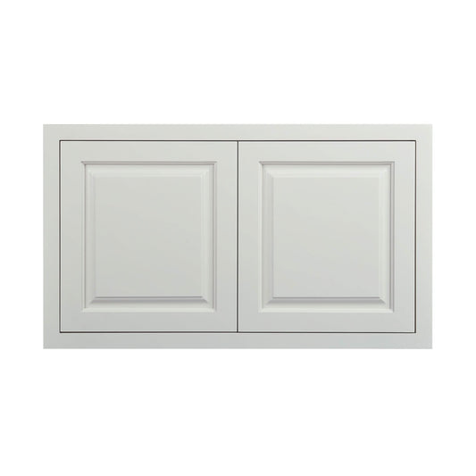 Wide Bridge Vintage White Inset Raised Panel Wall Cabinet - Double Door 12", 15", 18", 21"& 24" Tall
