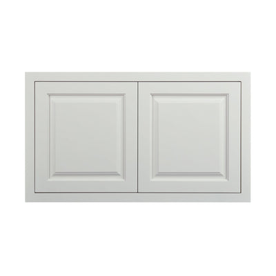 Wide Bridge Vintage White Inset Raised Panel Wall Cabinet - Double Door 12", 15", 18", 21"& 24" Tall