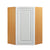 Wall Cabinet Diagonal Corner Vintage White Raised Panel Wall Cabinet - Single Door Solid Inset Kitchen Cabinets