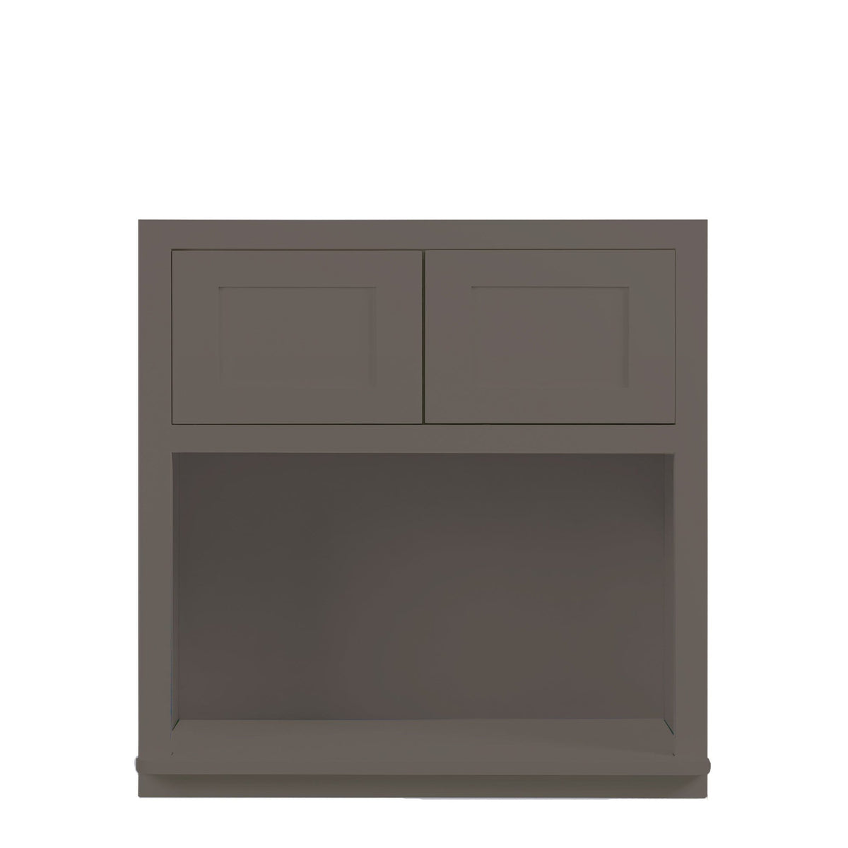 Microwave Cabinet Dark Gray Shaker Wall Cabinet 27" Wide 30" & 39" Tall