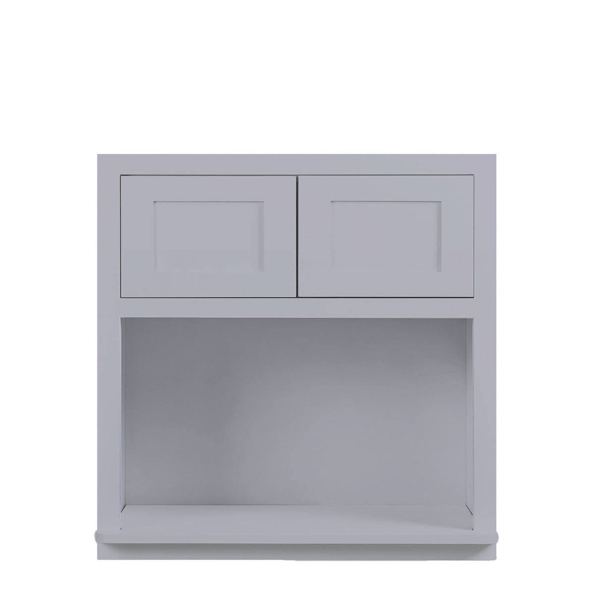 Microwave Cabinet Light Gray Shaker Wall Cabinet 27" Wide 30" Tall