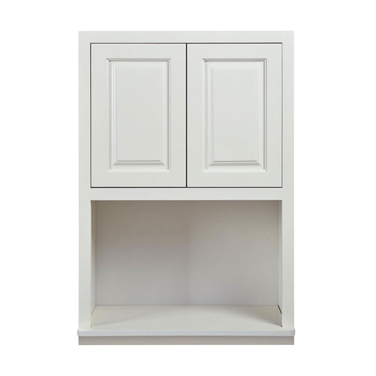 Microwave Cabinet Vintage White Raised Panel Wall Cabinet 27" Wide 30" & 39" Tall