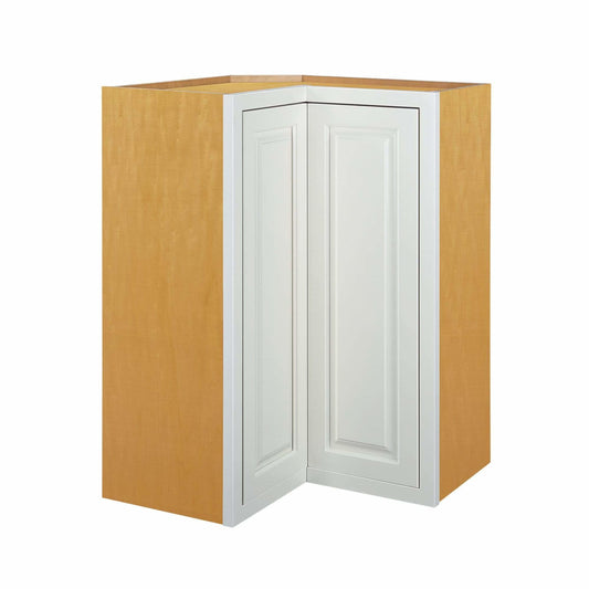 Wall Angle Corner Vintage White Raised Panel Wall Cabinet