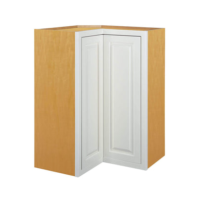 Wall Angle Corner Vintage White Raised Panel Wall Cabinet