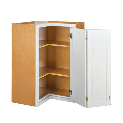 Wall Angle Corner Vintage White Raised Panel Wall Cabinet