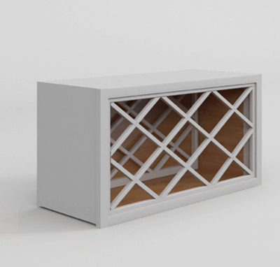 Wine Rack Vintage White Inset Shaker 30" Wide by 15" Tall