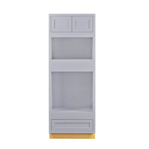 Wall Oven Light Gray Inset Shaker Cabinet 31" Wide