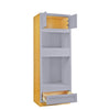 31" x 84" Wall Oven Light Gray Inset Shaker Cabinet